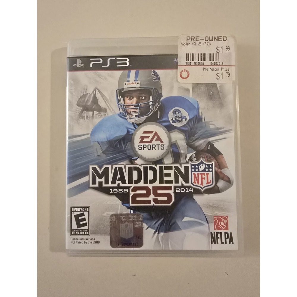 Madden NFL 25 Sony PlayStation 3 2013 PS3 Game Football Sports